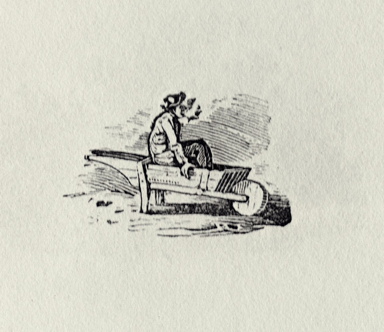 Un homme dans une brouette de 