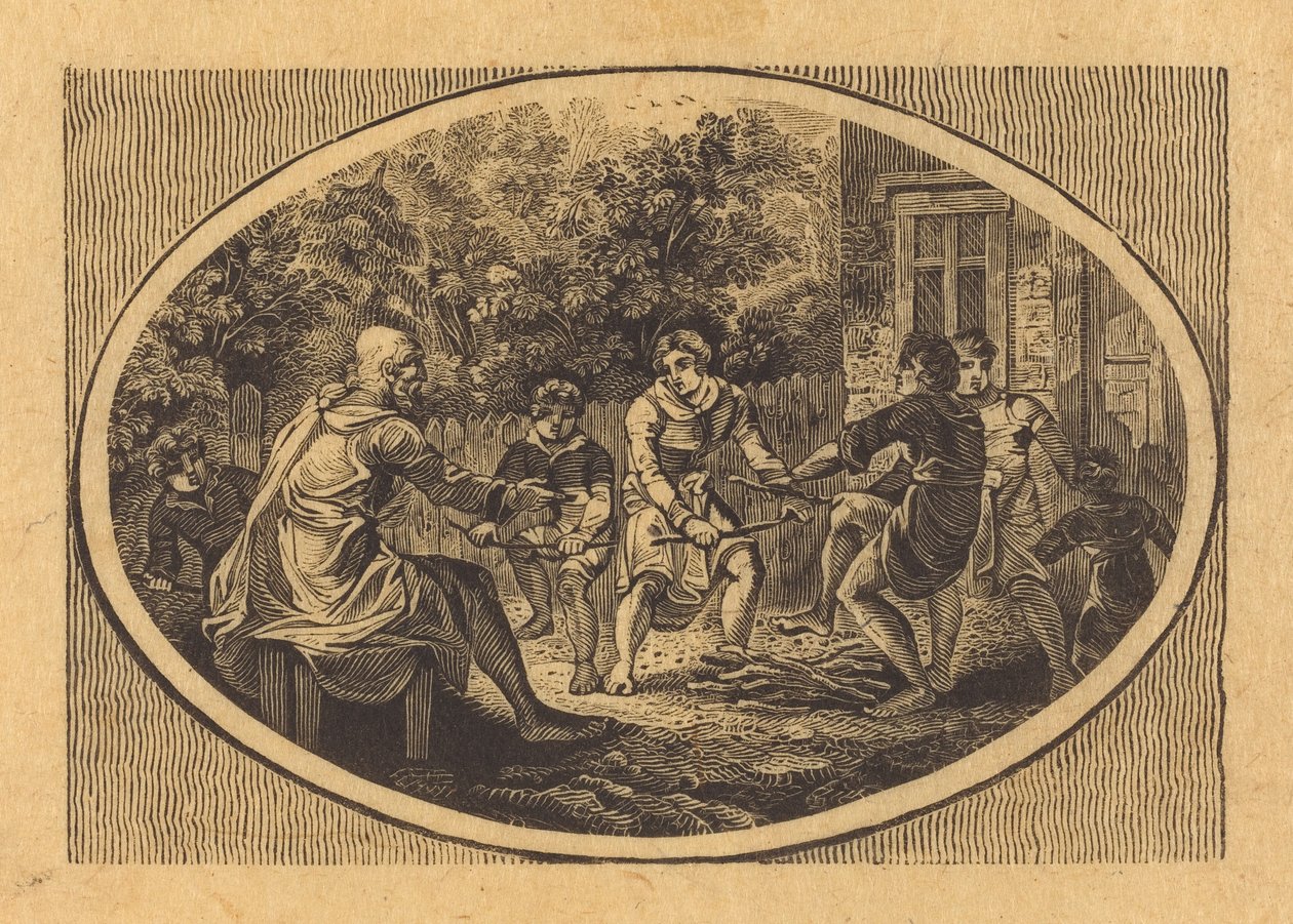 Le voyageur vantard | Thomas Bewick | Estampe d'art