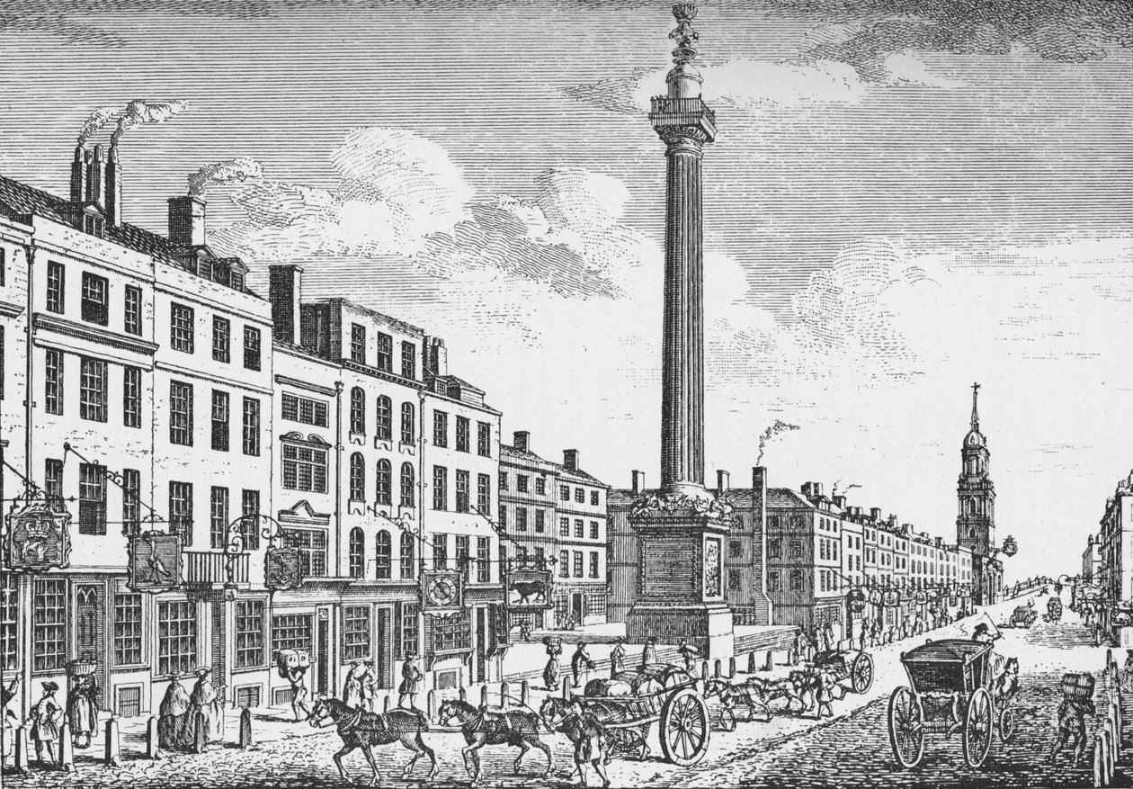 Le Monument, Cité de Londres, vers 1755, 1903 - Thomas Bowles