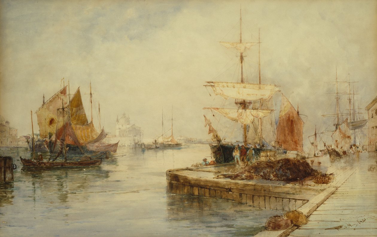 Entrée de la Giudecca, Venise, vers 1870 - Thomas Bush Hardy