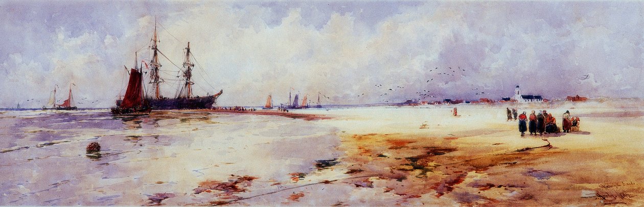 Pêcheurs à Katwyk Sands - Thomas Bush Hardy