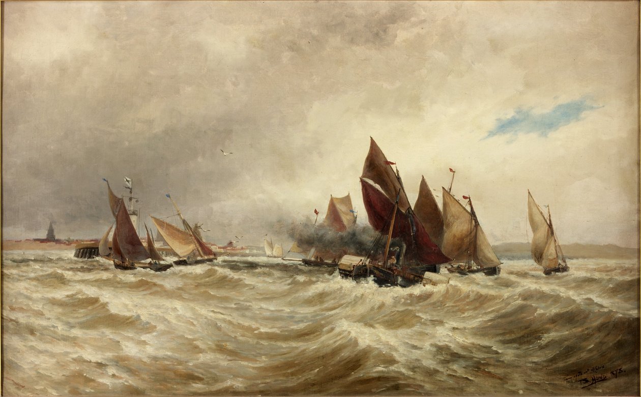 Remorquage de bateaux hors de Calais - Thomas Bush Hardy