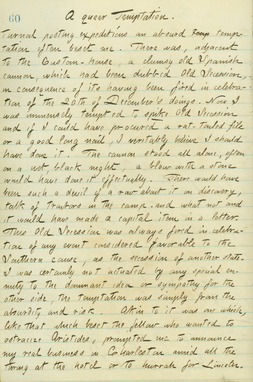 Journaux de Thomas Butler Gunn - Volume 15, page 70, 12 janvier 1861 - Thomas Butler Gunn