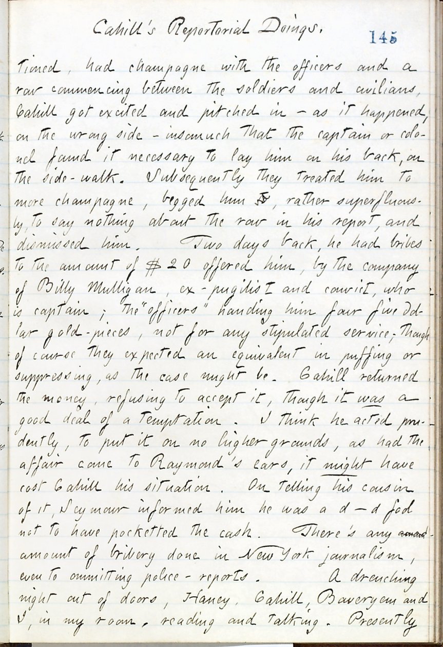 Journaux de Thomas Butler Gunn - Volume 16, page 166, 10 mai 1861 - Thomas Butler Gunn