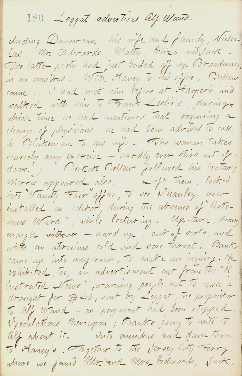 Journaux de Thomas Butler Gunn - Volume 18, page 198, 29 janvier 1862 - Thomas Butler Gunn