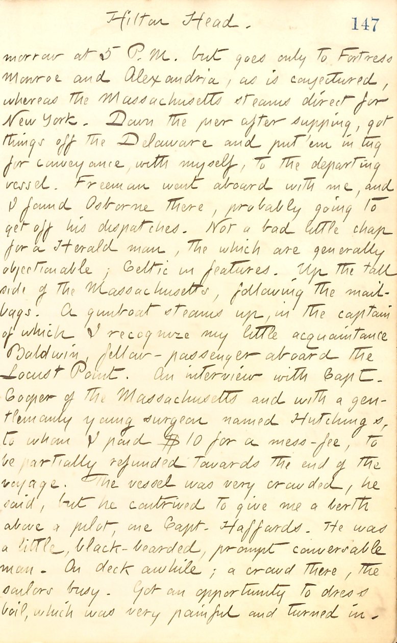 Thomas Butler Gunn Journaux- Volume 20, page 161, 8 septembre 1862 - Thomas Butler Gunn