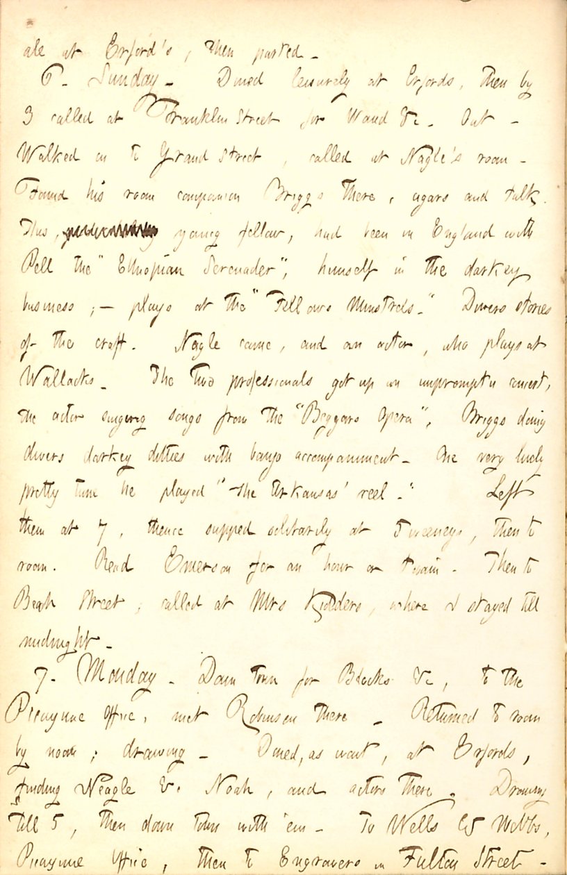 Journaux de Thomas Butler Gunn - Volume 5, page 164, 5-7 mars 1853 - Thomas Butler Gunn