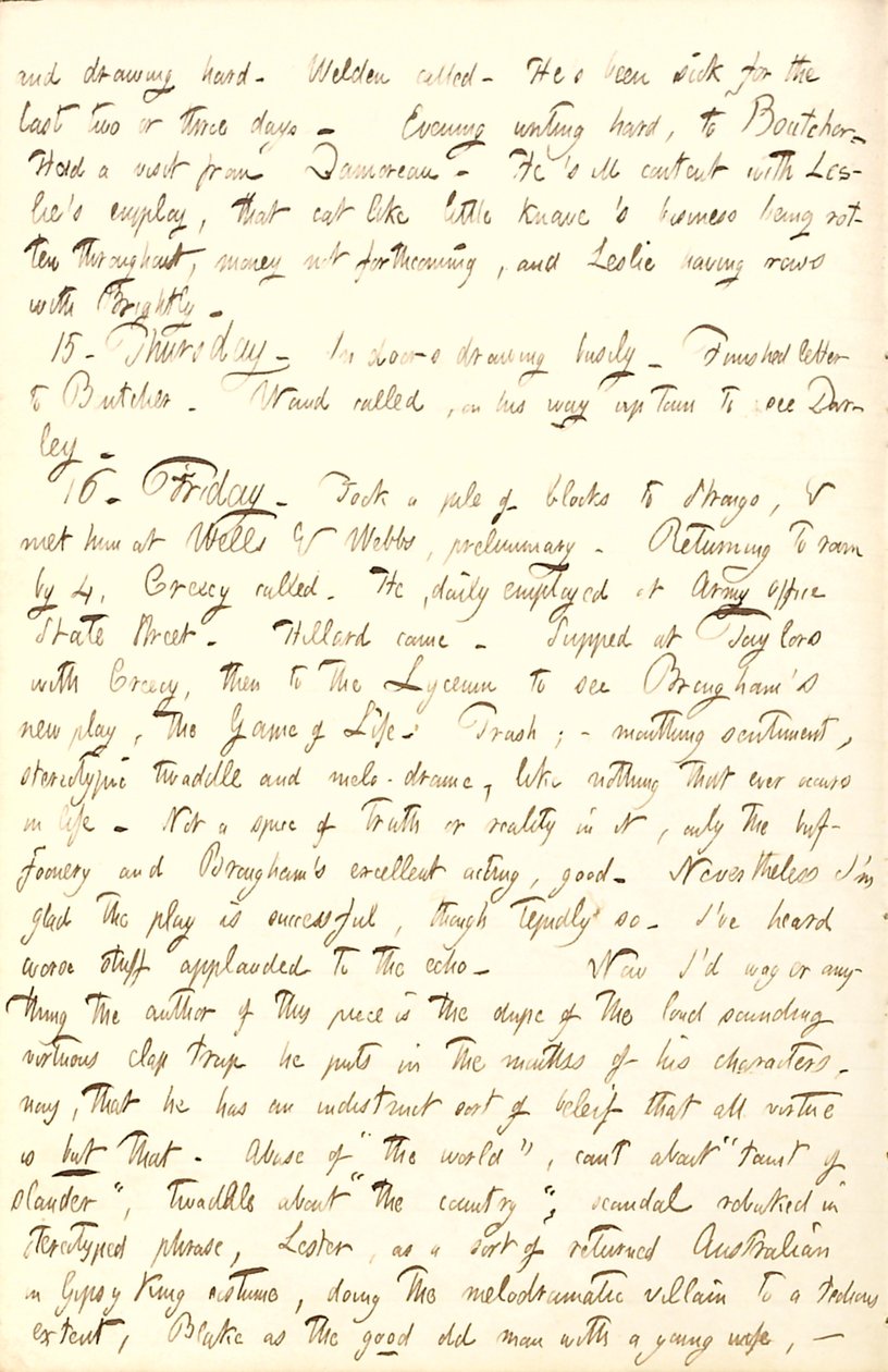 Journaux de Thomas Butler Gunn - Volume 6, page 218, 14-16 décembre 1853 - Thomas Butler Gunn