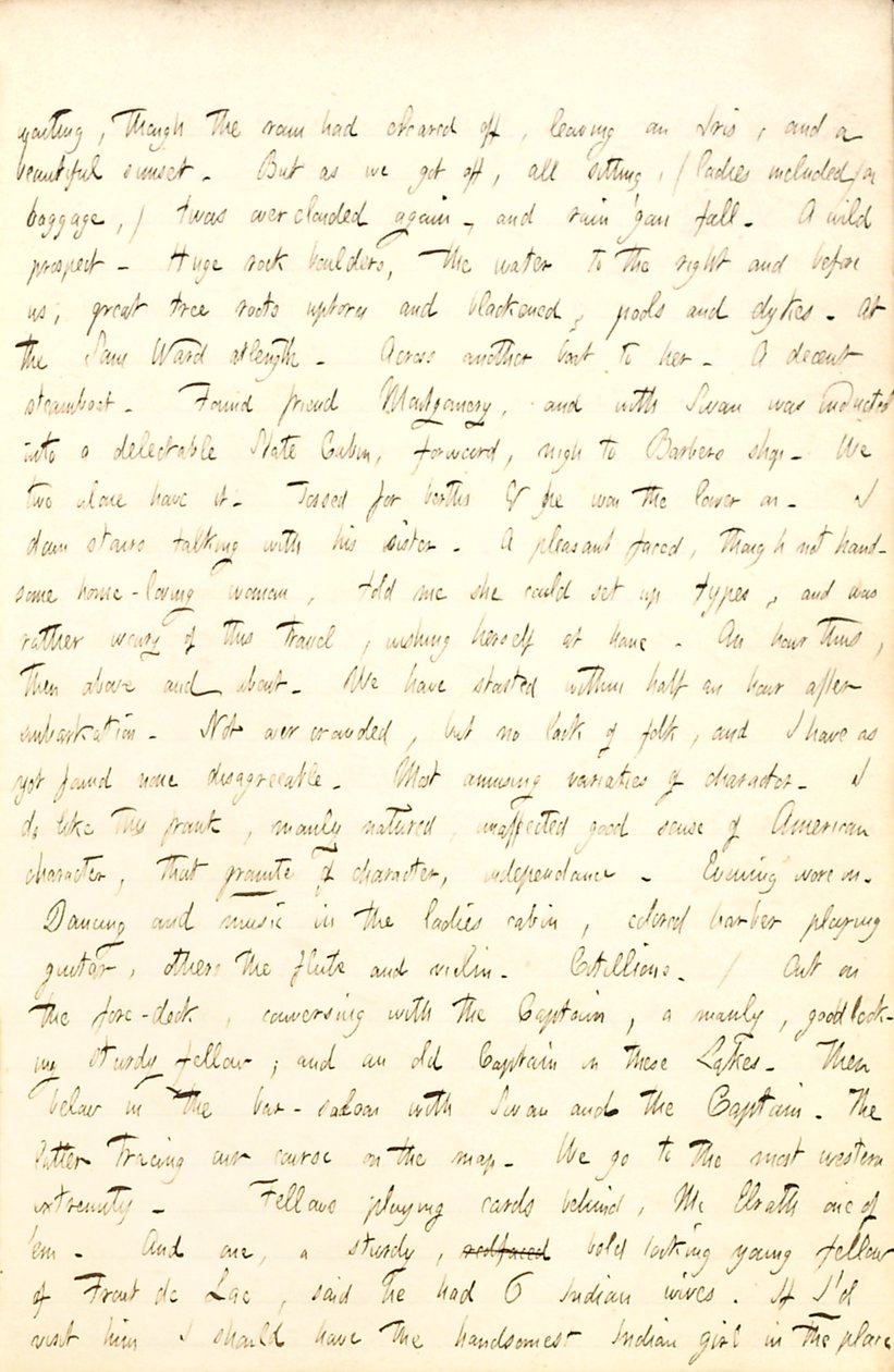 Journaux de Thomas Butler Gunn : Volume 6, page 59, 13 août 1853 - Thomas Butler Gunn