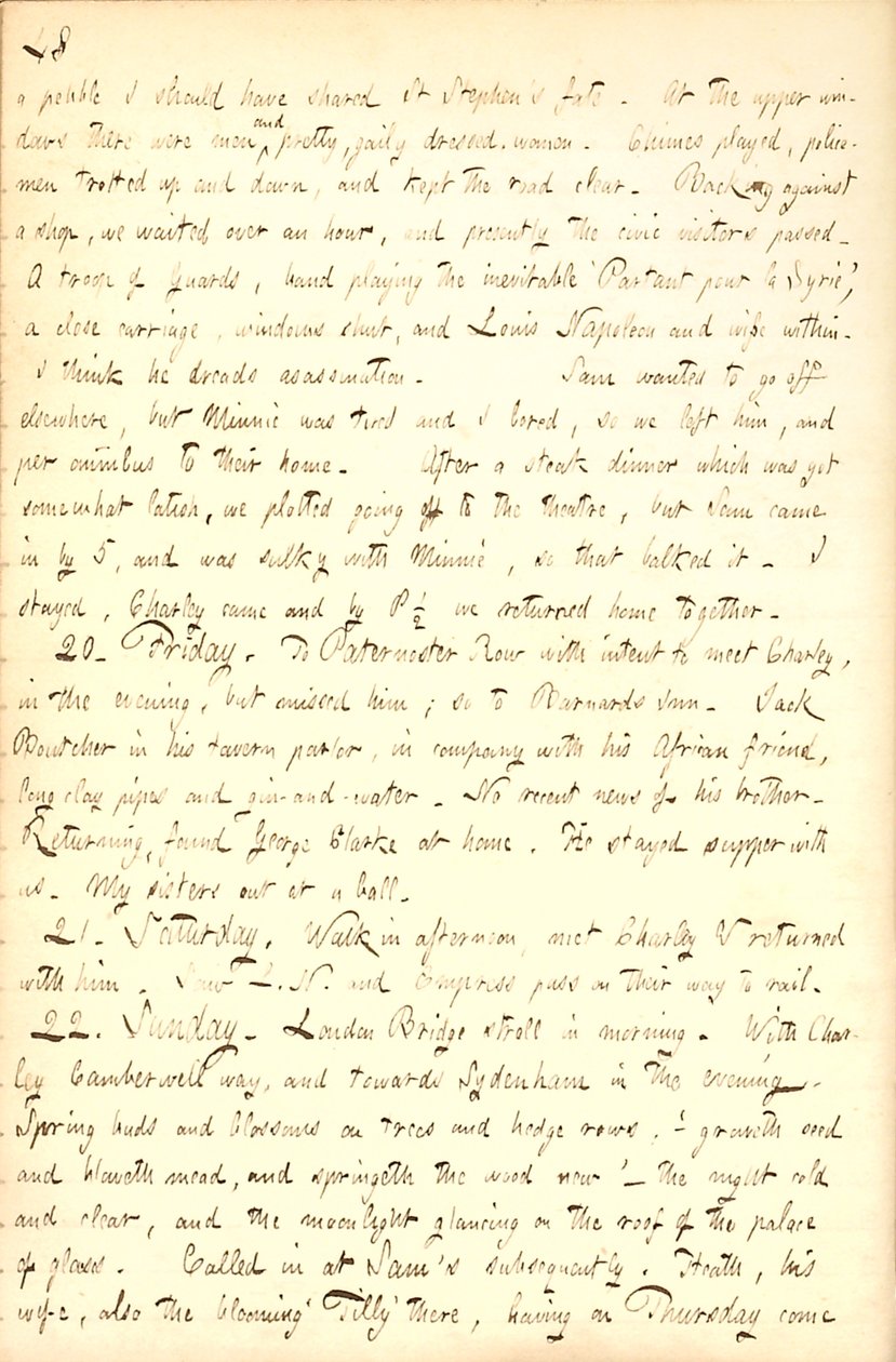 Thomas Butler Gunn Journaux- Volume 7, page 54, 19-22 avril 1855 - Thomas Butler Gunn