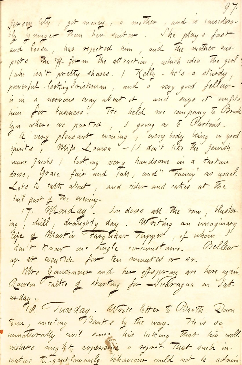 Thomas Butler Gunn Journaux- Volume 8, page 104, 16-18 novembre 1856 - Thomas Butler Gunn