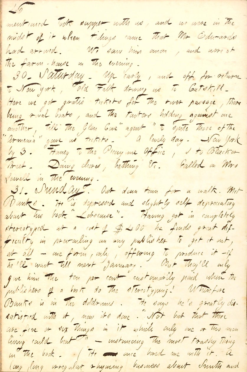 Journaux de Thomas Butler Gunn : Volume 8, page 53, 29-31 août 1856 - Thomas Butler Gunn