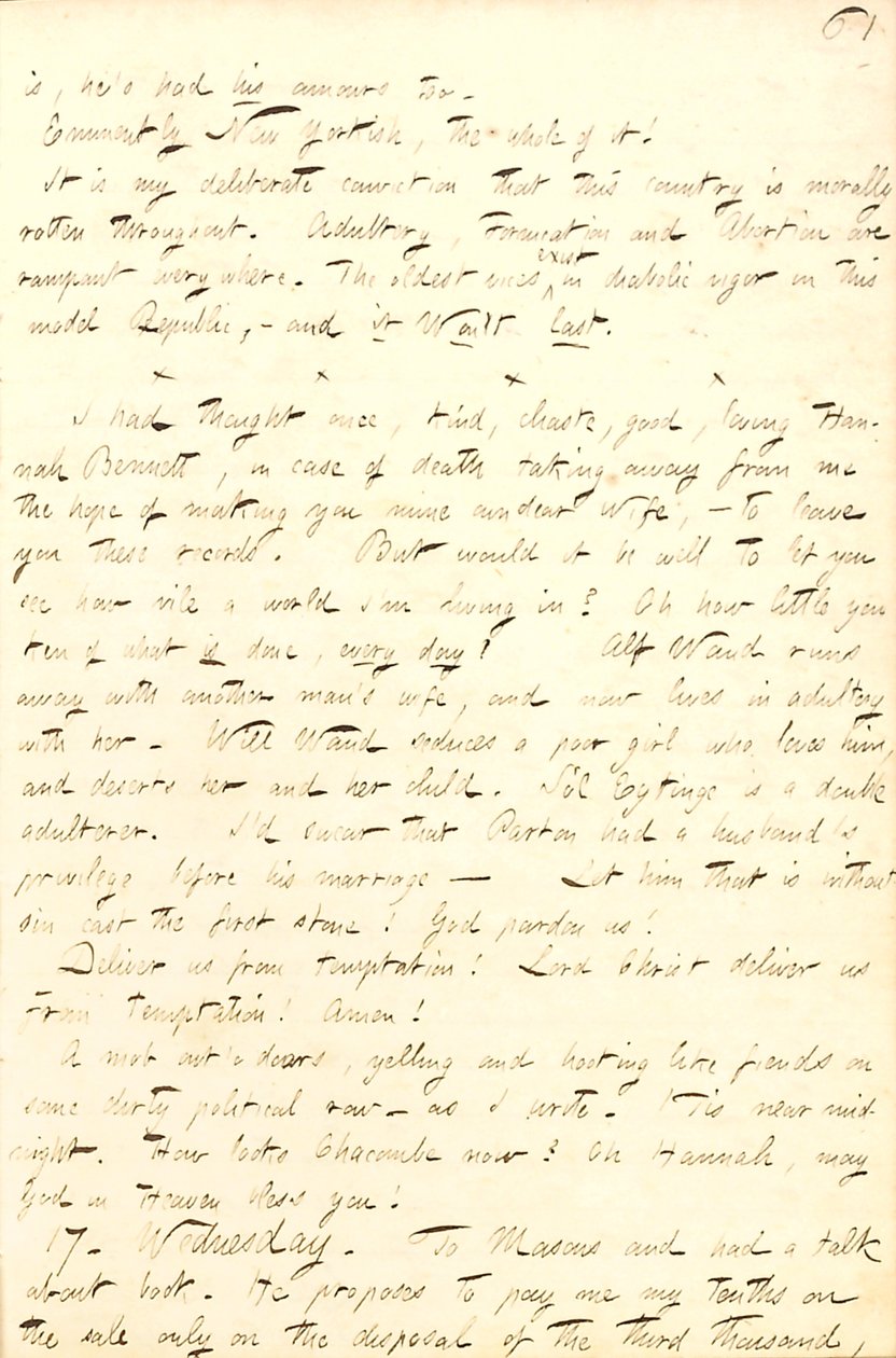 Journaux de Thomas Butler Gunn - Volume 8, page 68, 16-17 septembre 1856 - Thomas Butler Gunn