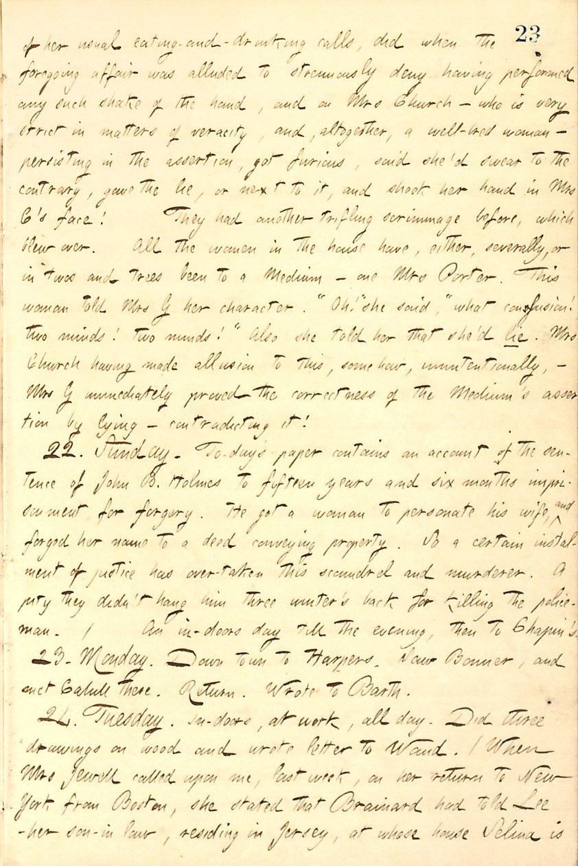 Journaux de Thomas Butler Gunn - Volume 9, page 32, 21-24 novembre 1857 - Thomas Butler Gunn
