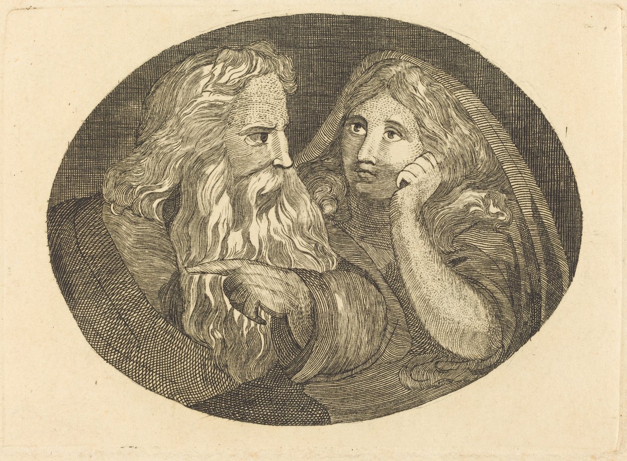 Lear et Cordelia - Thomas Butts, Jr. after William Blake