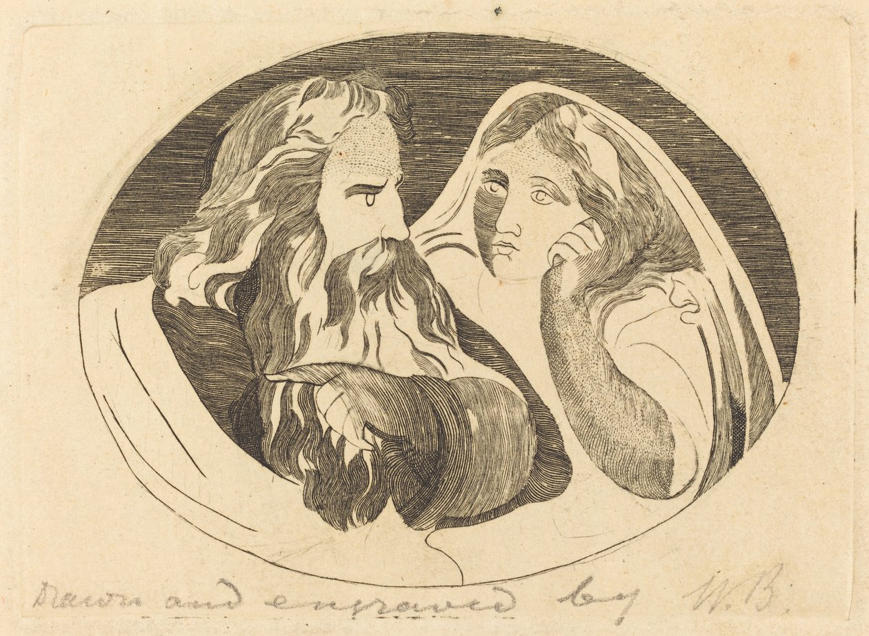 Lear et Cordelia - Thomas Butts, Jr. after William Blake