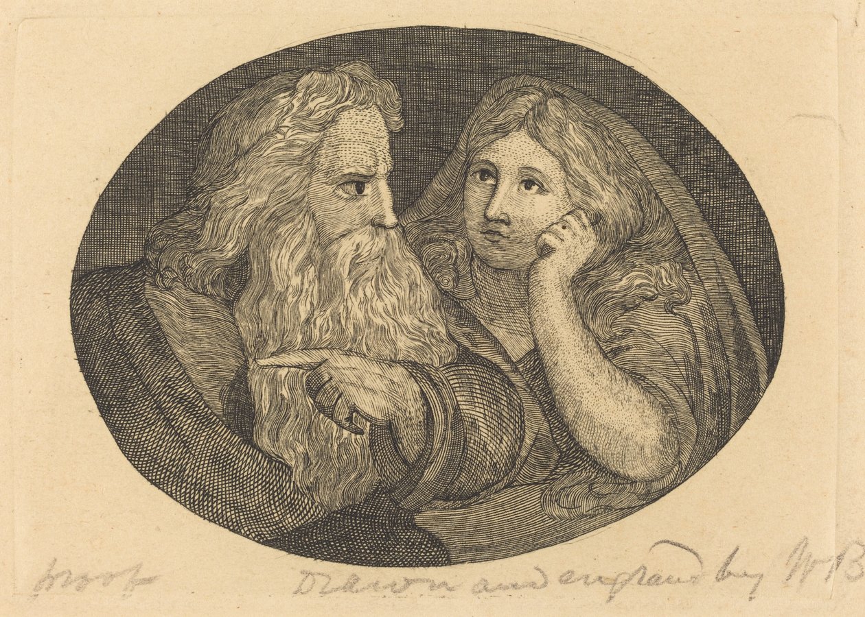 Lear et Cordelia - Thomas Butts, Jr. after William Blake