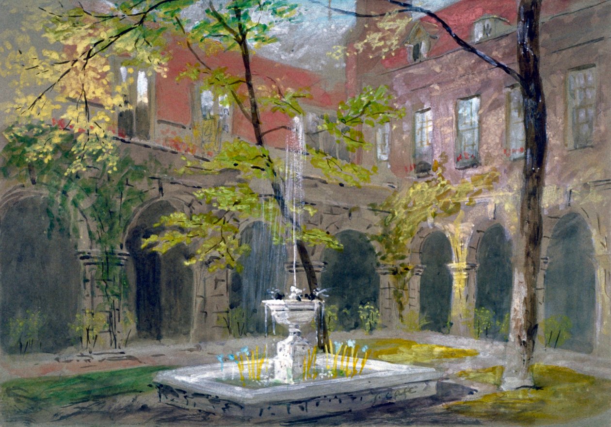 Vue du Petit Cloître à l