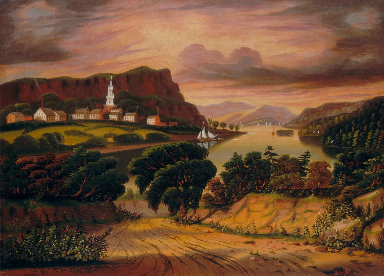 Le lac George et le village de Caldwell - Thomas Chambers