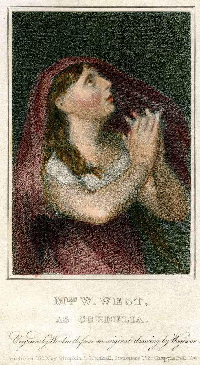 Mme W West en Cordélia, 1820 - Thomas Charles Wageman