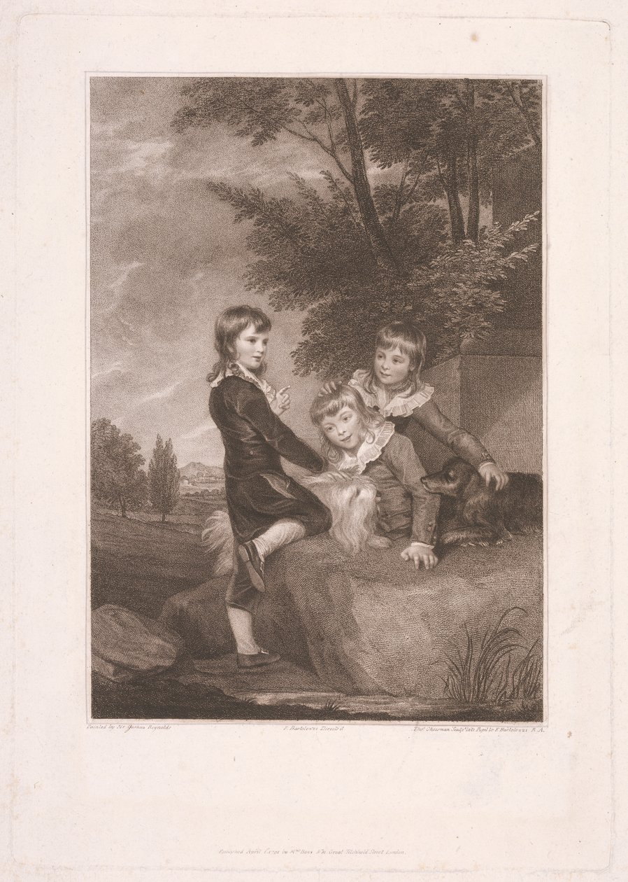 Thomas Philip troisième Lord Grantham, plus tard Comte De Grey, avec ses frères, Frederick John et Philip - Thomas Cheesman