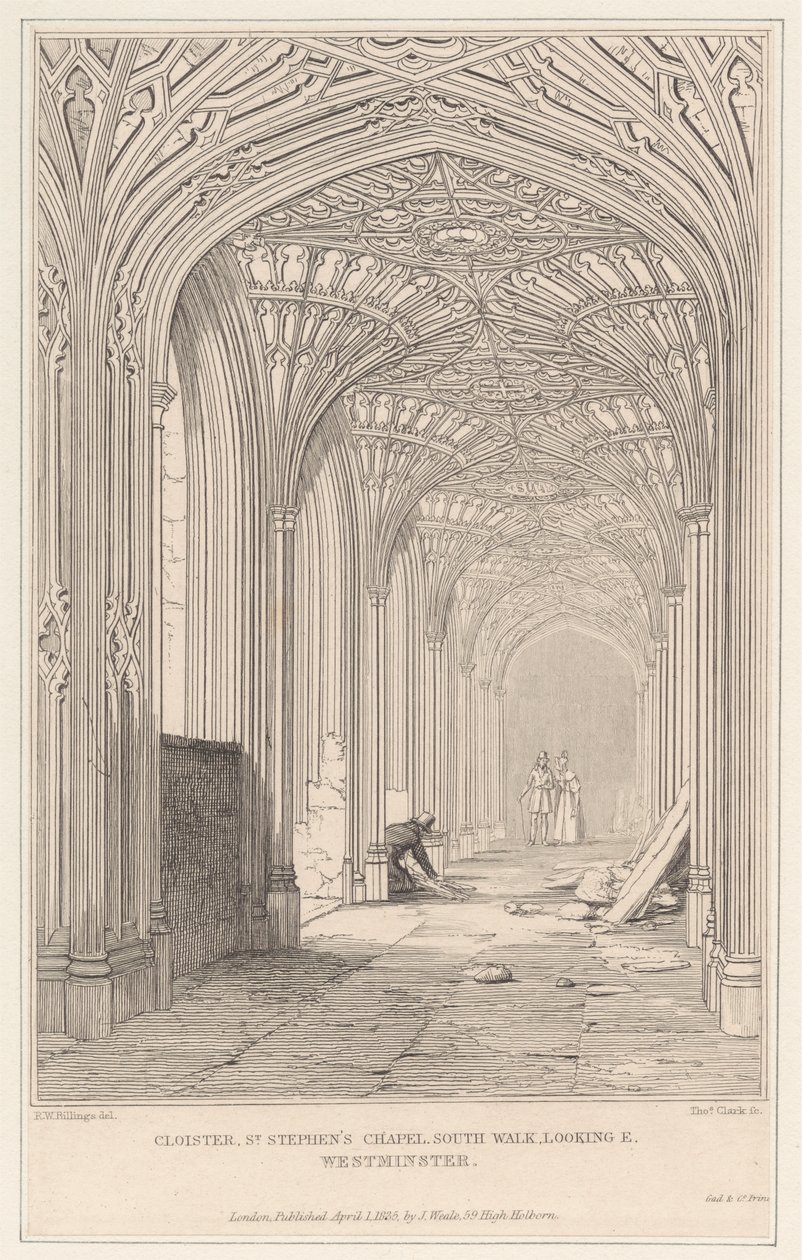 Cloître, chapelle St. Stephen, promenade sud, vue vers l