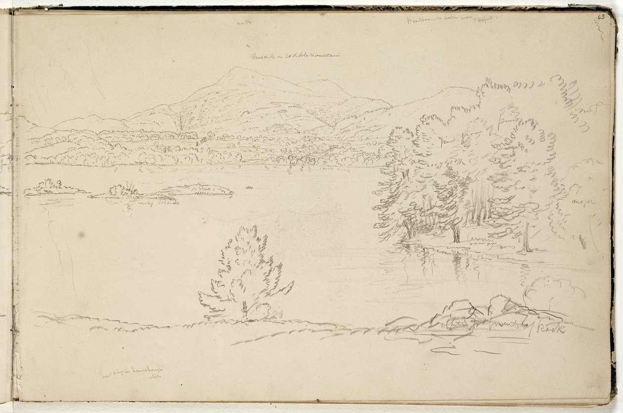 Hoosick ou Saddle Mountain et lac près de Pittsfield, vers 1832 - Thomas Cole