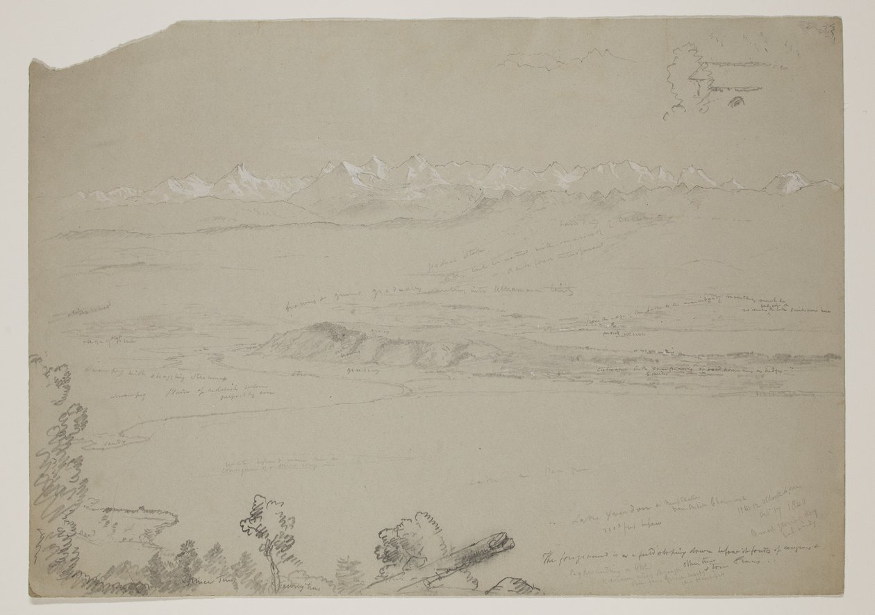 Lac Yverdon ou Neuchâtel depuis la colline Chaumont, Suisse, 1841 - Thomas Cole