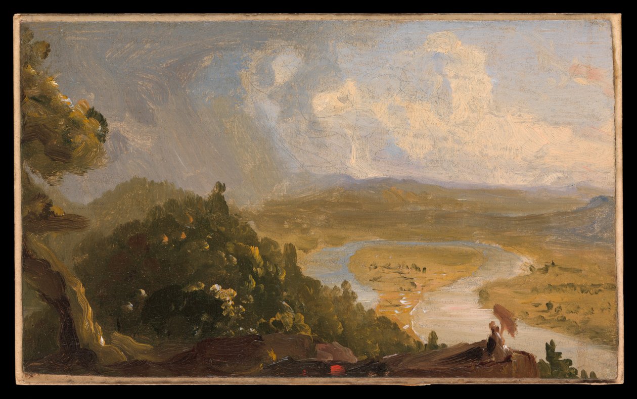 Esquisse pour Vue depuis le mont Holyoke, Northampton, Massachusetts, après un orage (Le méandre) - Thomas Cole
