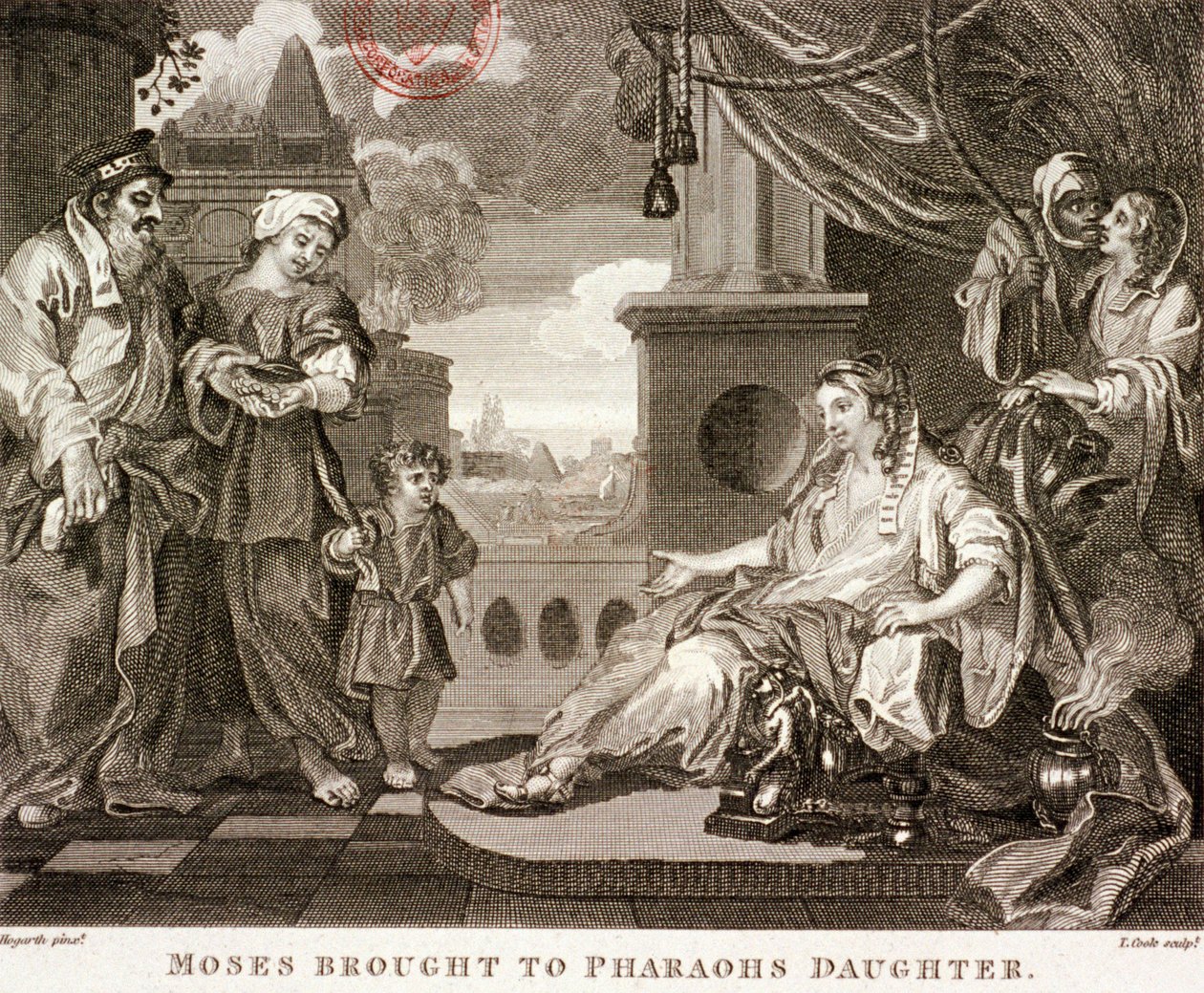 Moïse amené à la fille de Pharaon, 1809 - Thomas Cook