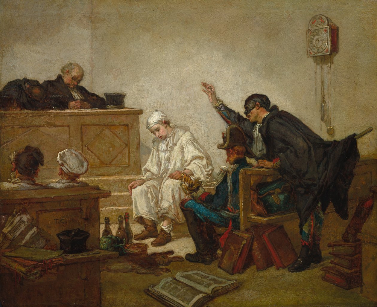 Pierrot au tribunal criminel, vers 1864-70 - Thomas Couture