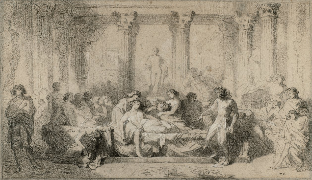 Étude pour "La décadence des Romains" (en anglais) - Thomas Couture