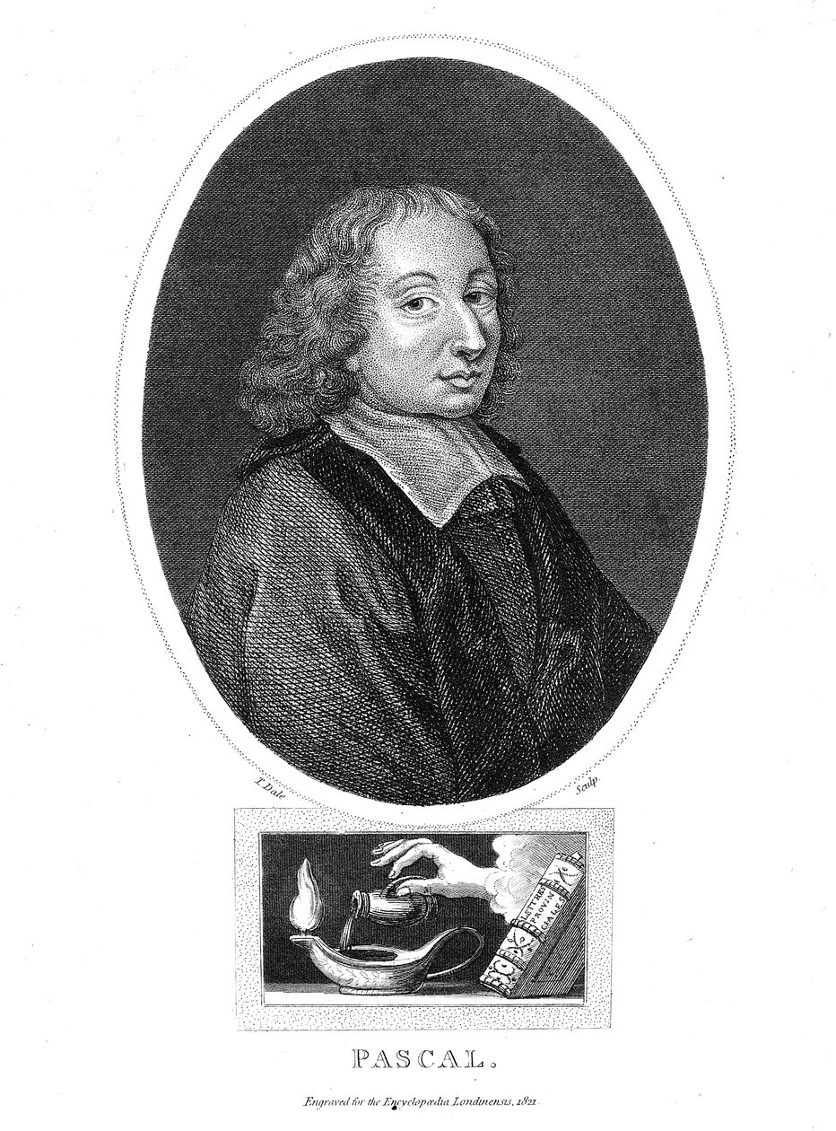 Blaise Pascal, philosophe, mathématicien, physicien et théologien français du 17ème siècle, 1821 - Thomas Dale