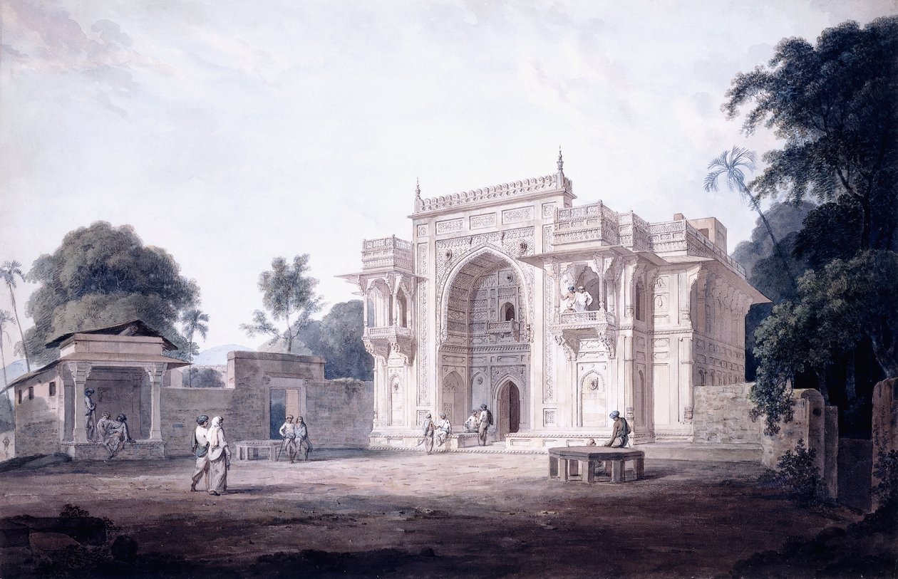 Une porte menant à une mosquée, Chunargarh, Uttar Pradesh, vers 1789-90 - Thomas Daniell