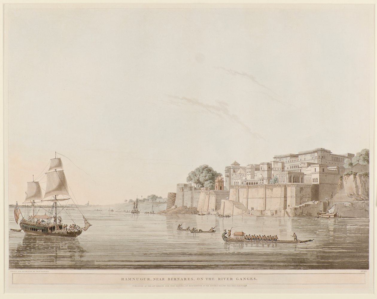 Ramnugur, près de Bénarès, sur le Gange - Thomas Daniell