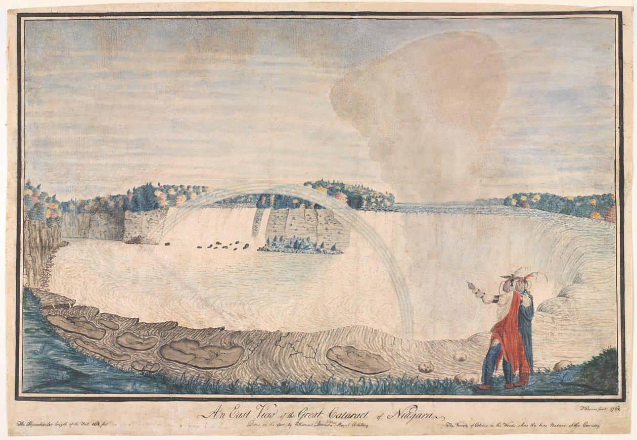 Vue est de la grande cataracte du Niagara, 1762 - Thomas Davies