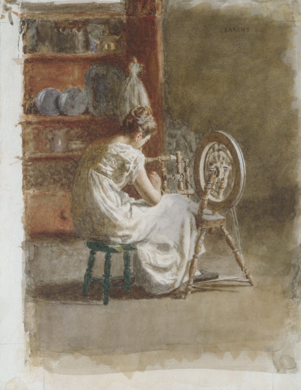 Tissu filé à la maison - Thomas Eakins