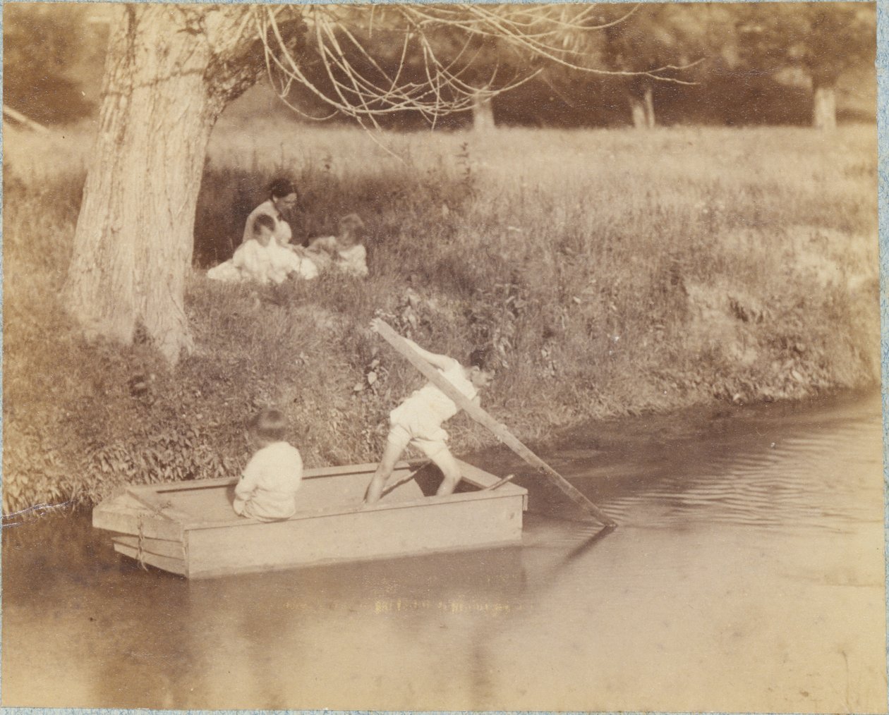 Deux garçons jouant au ruisseau, 4 juillet 1883 - Thomas Eakins
