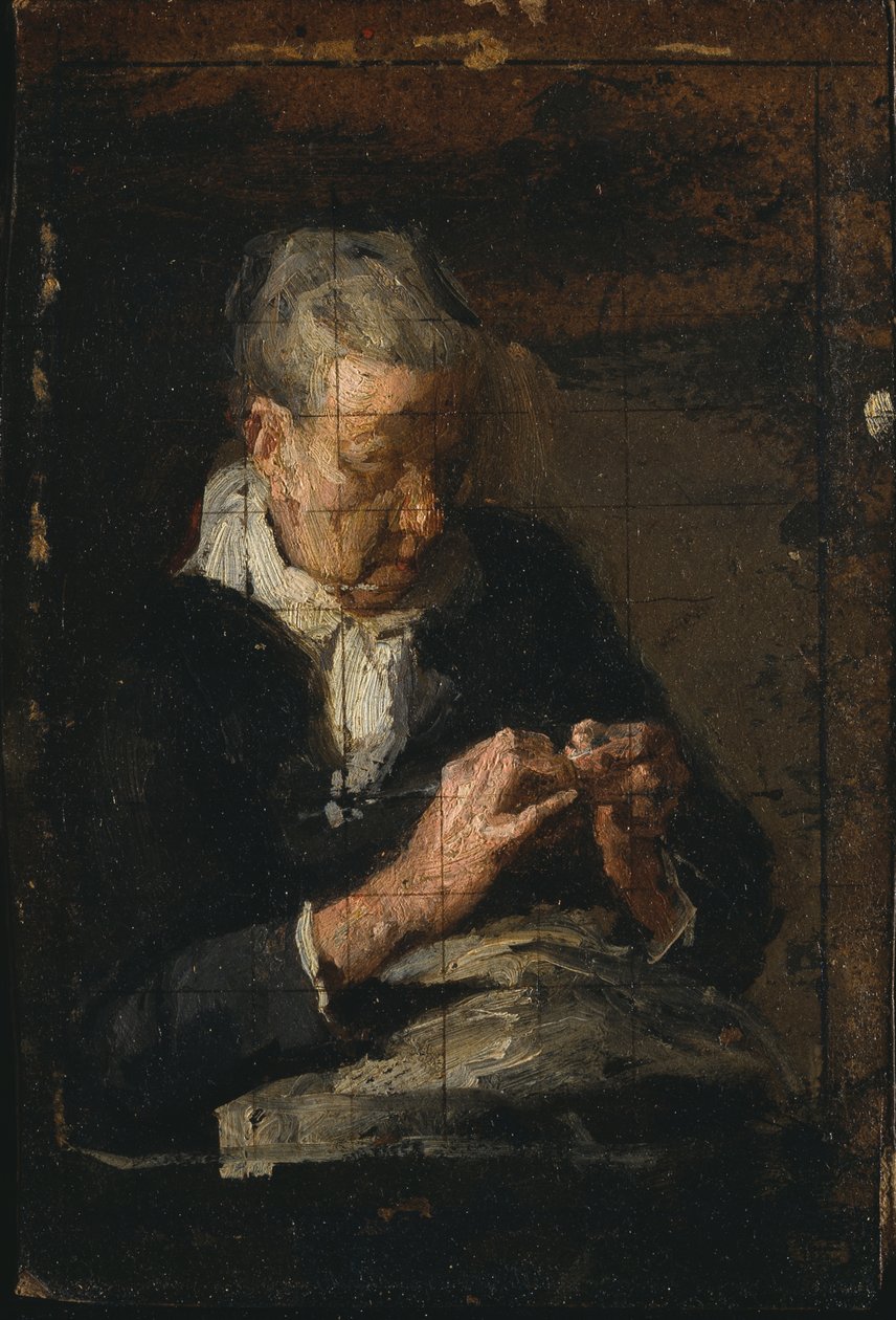 Une femme qui tricote - Thomas Eakins