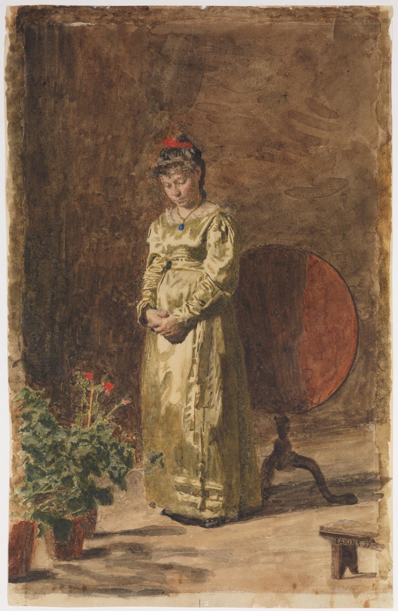 Jeune fille méditant - Thomas Eakins