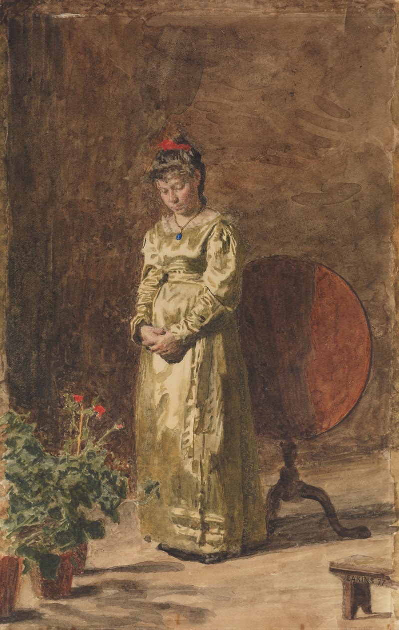 Jeune fille méditant, 1877 - Thomas Eakins