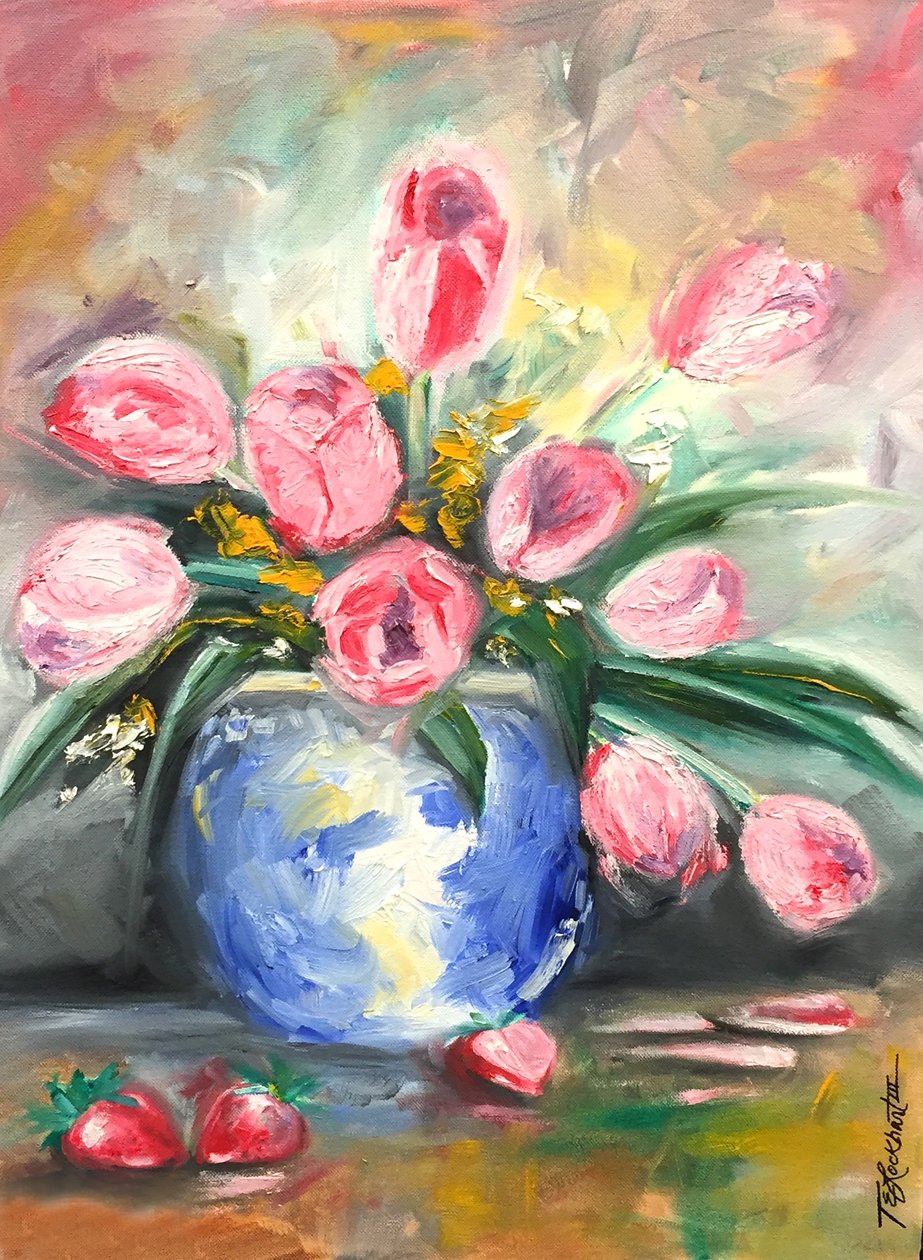 Lever de tulipe, 2014 (huile sur toile) - Thomas Elias Lockhart