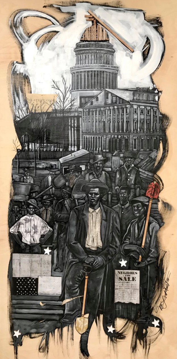 We built this !, 2022 (technique mixte sur bois) - Thomas Elias Lockhart