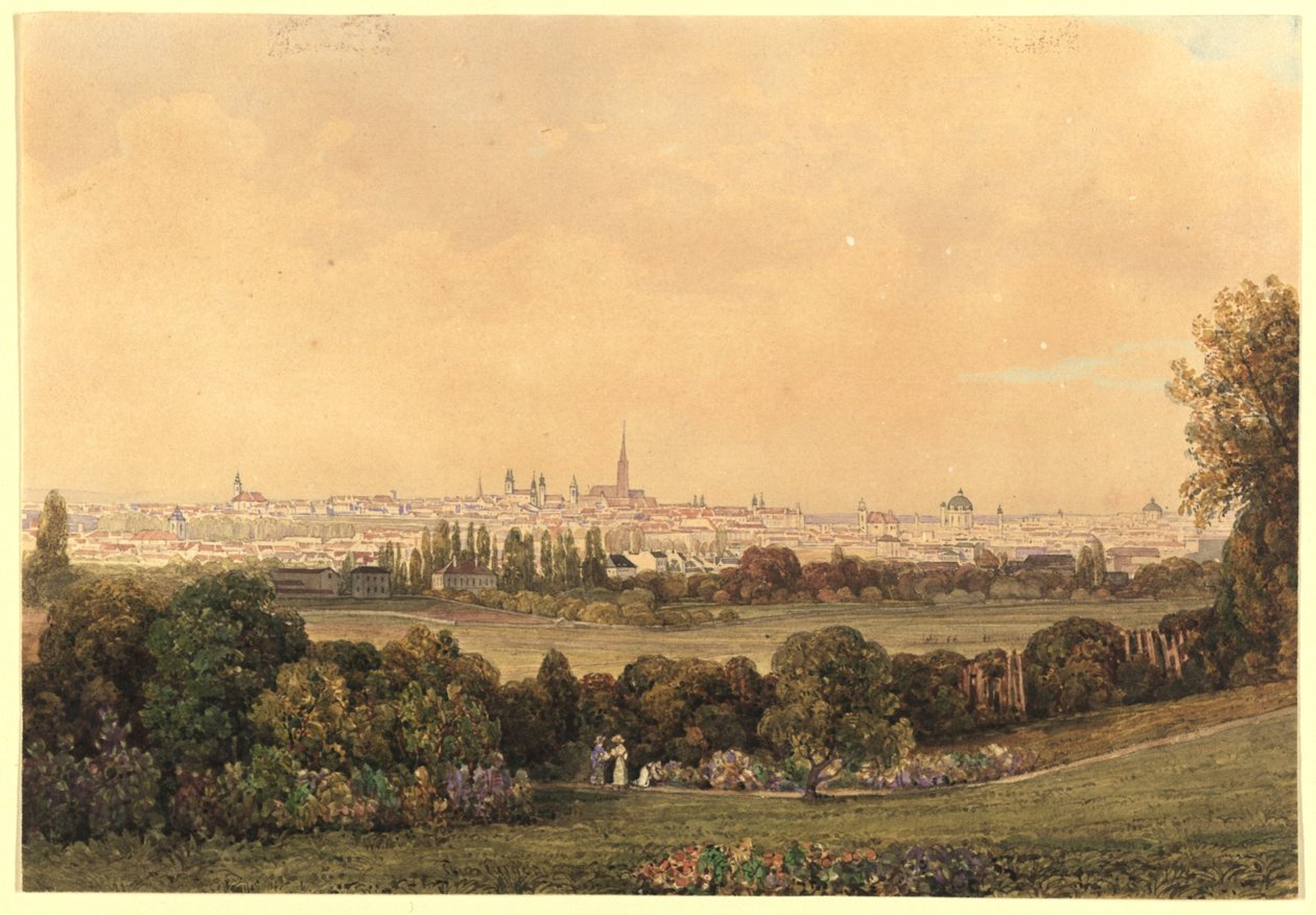 Vue de Vienne depuis le Tivoli - Thomas Ender