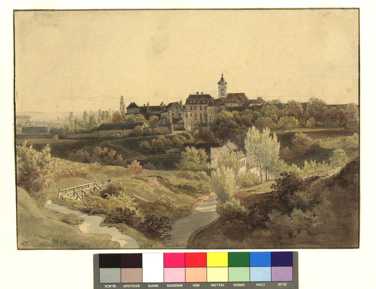 Oberdöbling, la chapelle Saint-Jean et les environs, vus du côté d