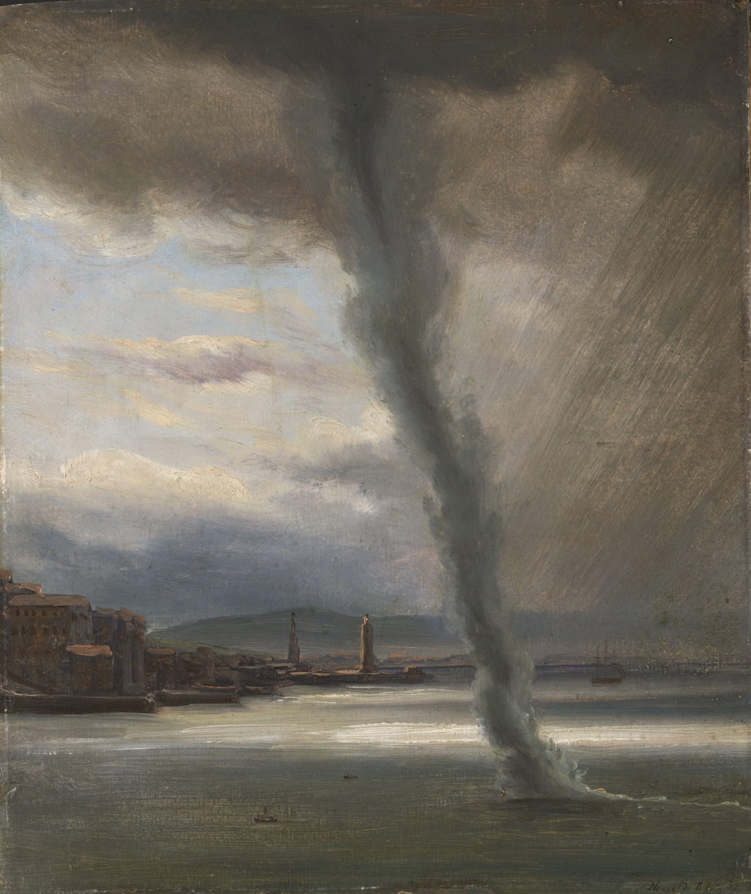Une trombe marine dans la baie de Naples - Thomas Fearnley