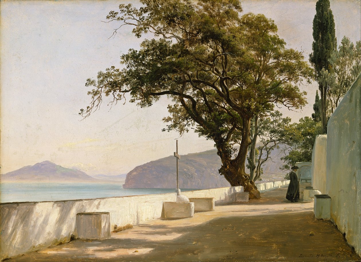 Terrasse avec chêne, Sorrente - Thomas Fearnley