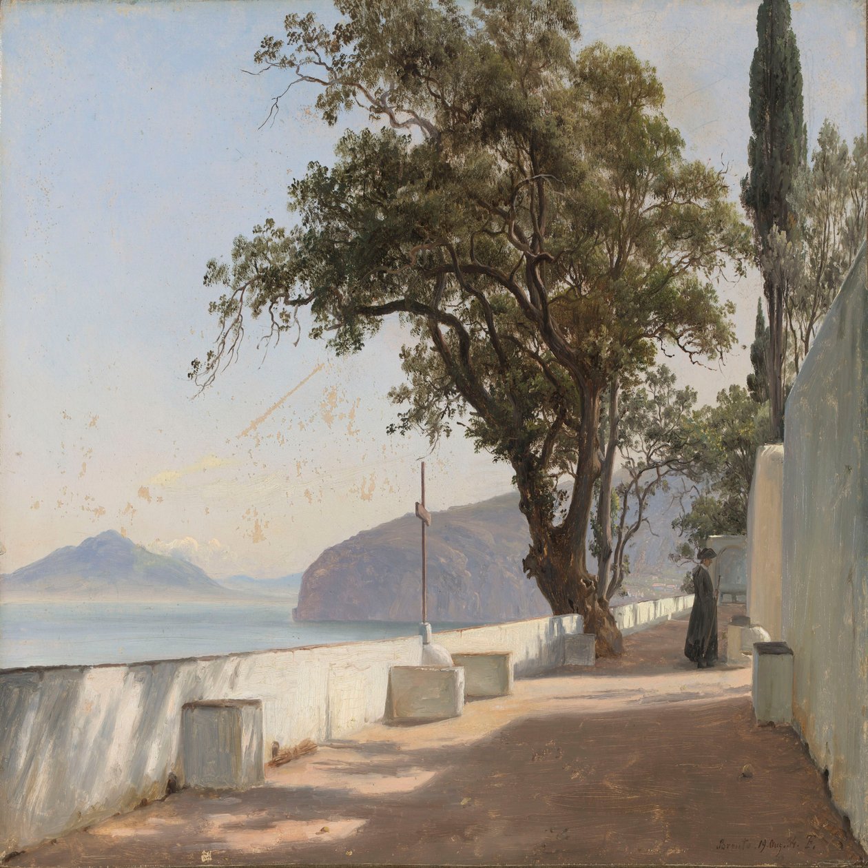 Terrasse avec chêne, Sorrente - Thomas Fearnley