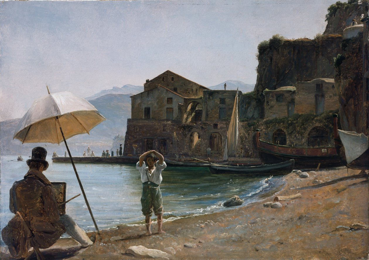Le peintre et le garçon, vers 1834 (peinture) - Thomas Fearnley
