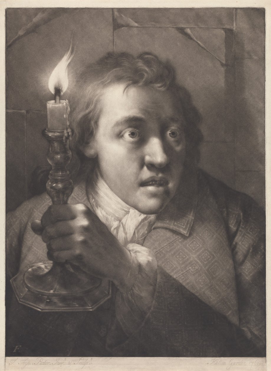 Mann mit Kerze - Thomas Frye